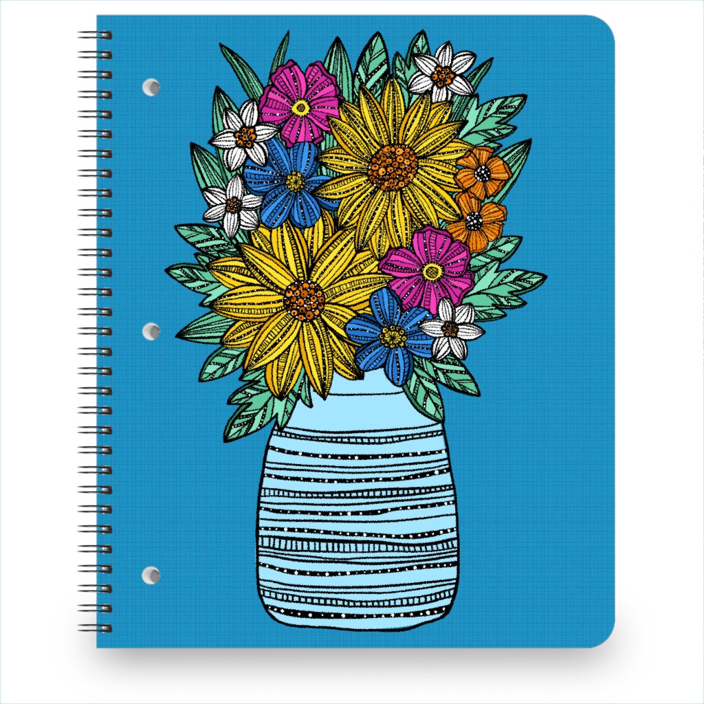 Sunflower Bouquet Notebook, 8.5x11, Multicolor