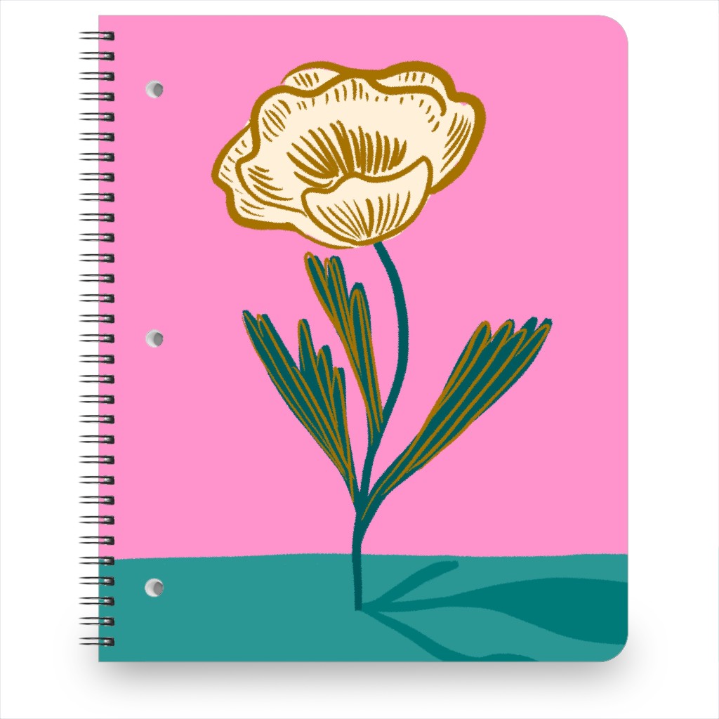 Nouveau Fleur - Vibrant Notebook, 8.5x11, Multicolor
