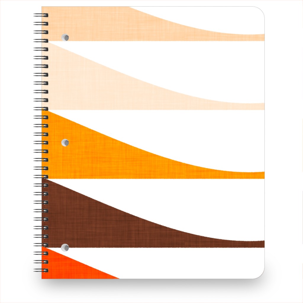 Retro Waves - Warm Notebook, 8.5x11, Multicolor