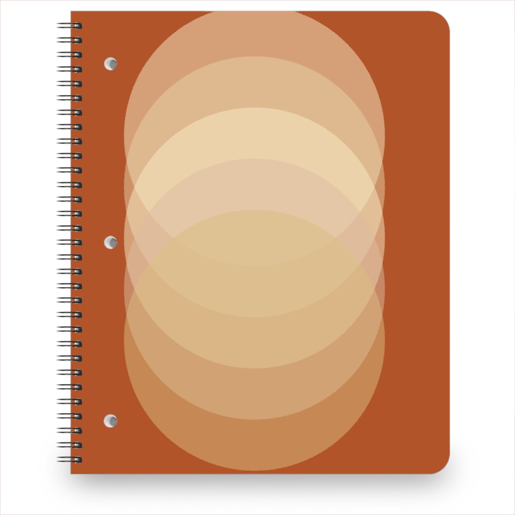 Abstract Sunrise - Orange Notebook, 8.5x11, Orange