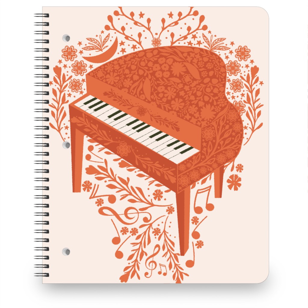 the Grand Piano - Red Notebook, 8.5x11, Red