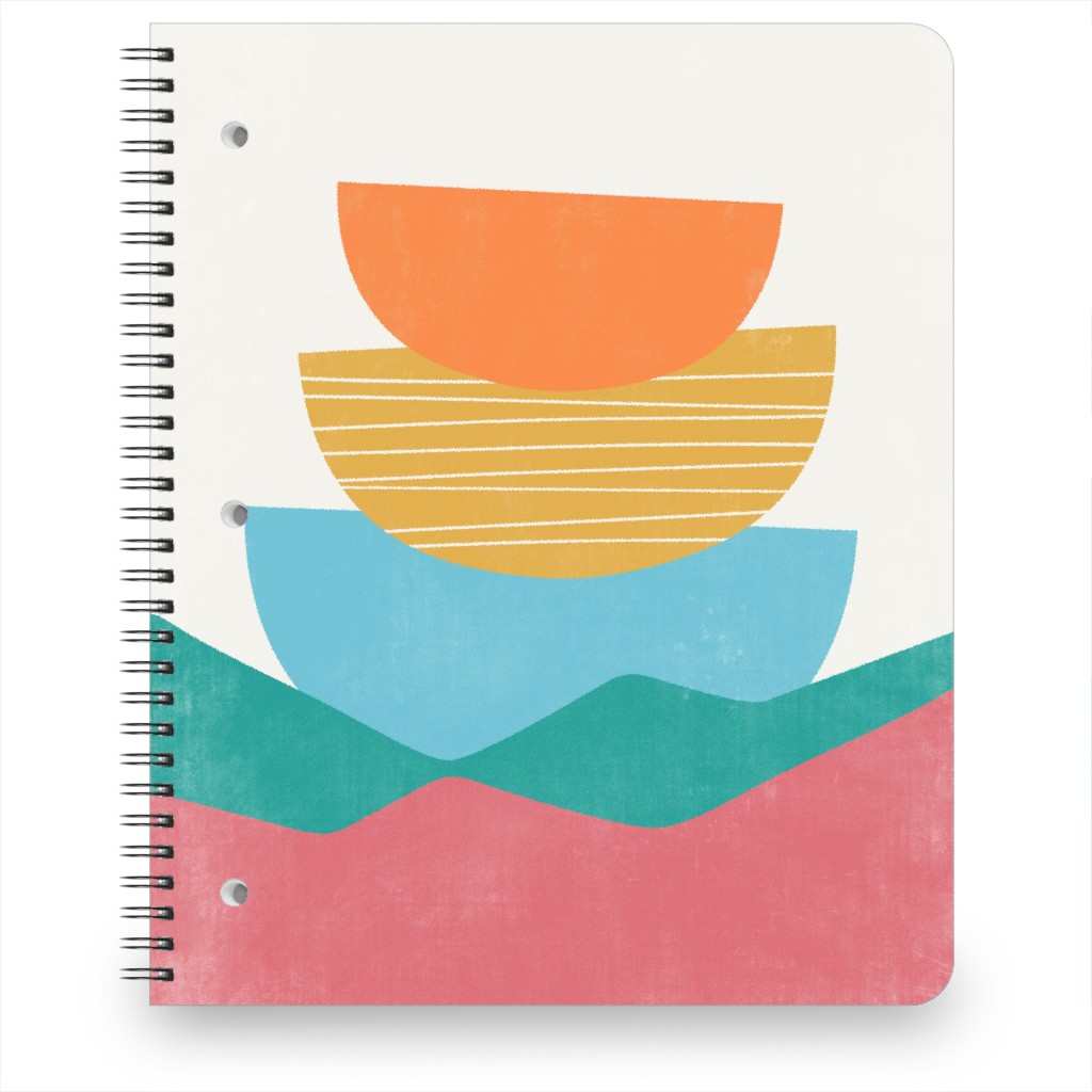 Flourish Abstract - Multi Notebook, 8.5x11, Multicolor