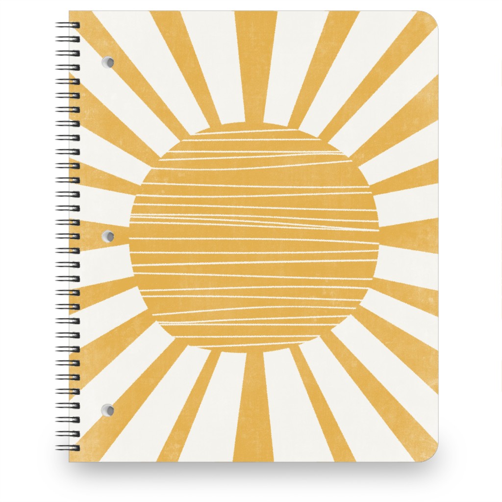 Sun Glow - Yellow and Beige Notebook, 8.5x11, Yellow