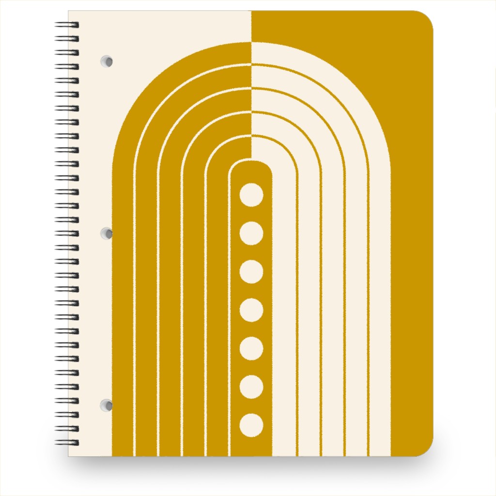 Divided Rainbow - Mustard and Beige Notebook | Shutterfly