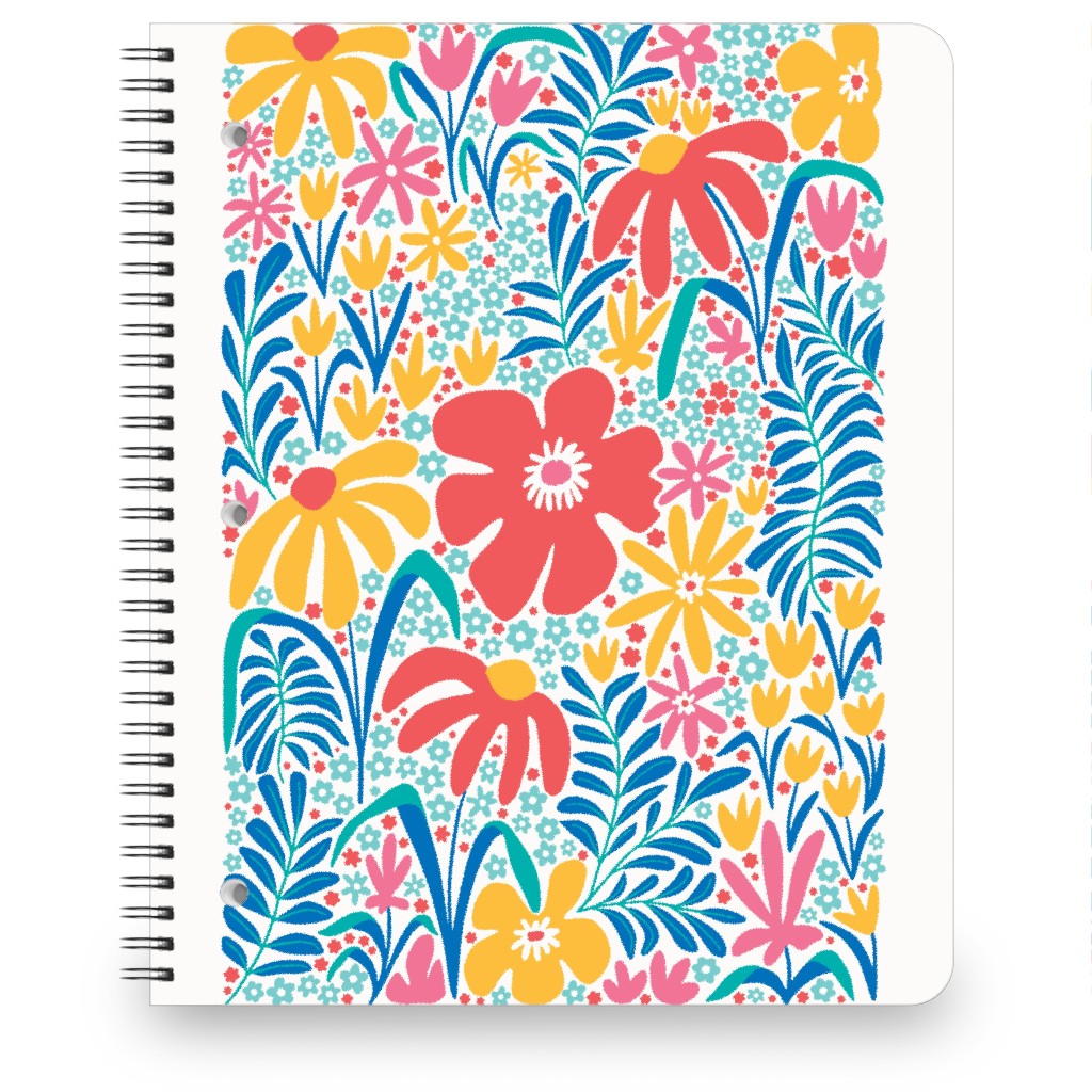 Bold Abstract Wildflowers and Botanicals - Multi Notebook, 8.5x11, Multicolor