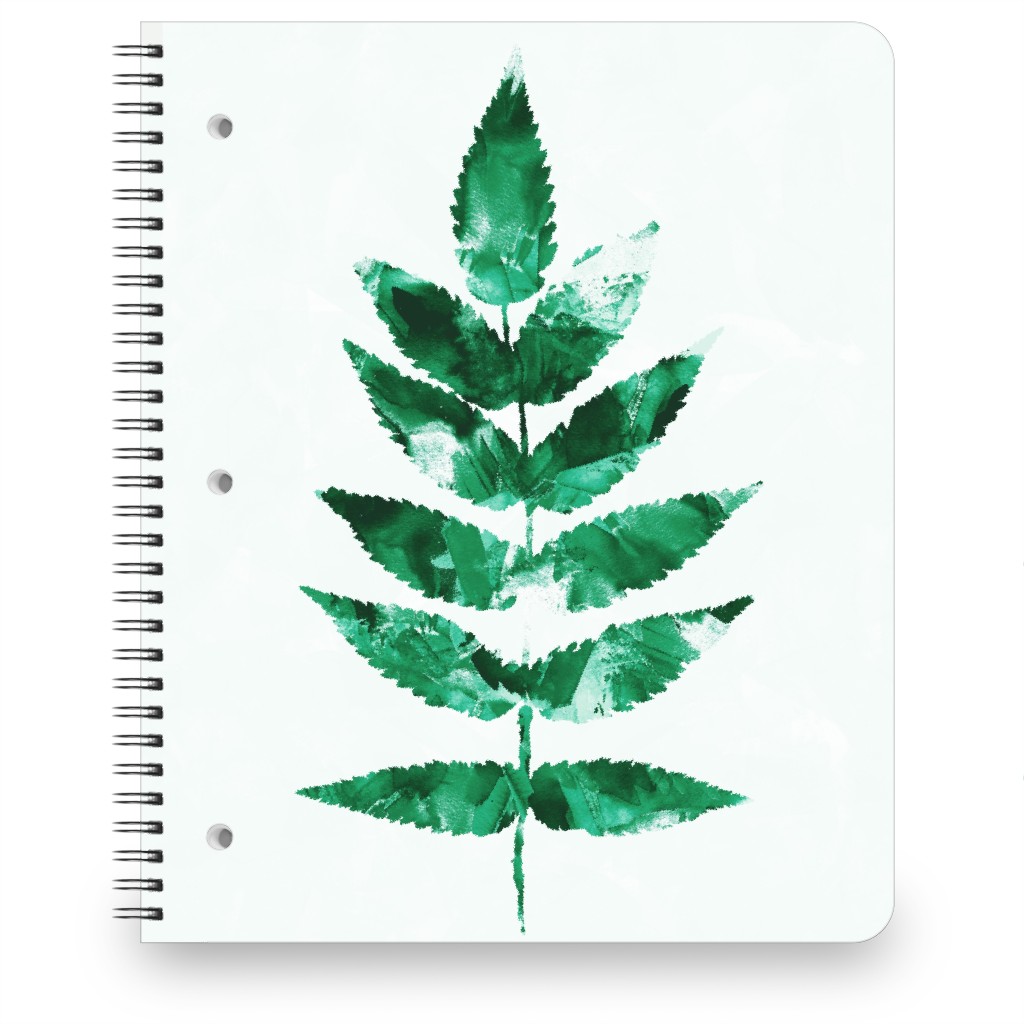 Botanical Leaf Notebook, 8.5x11, Green