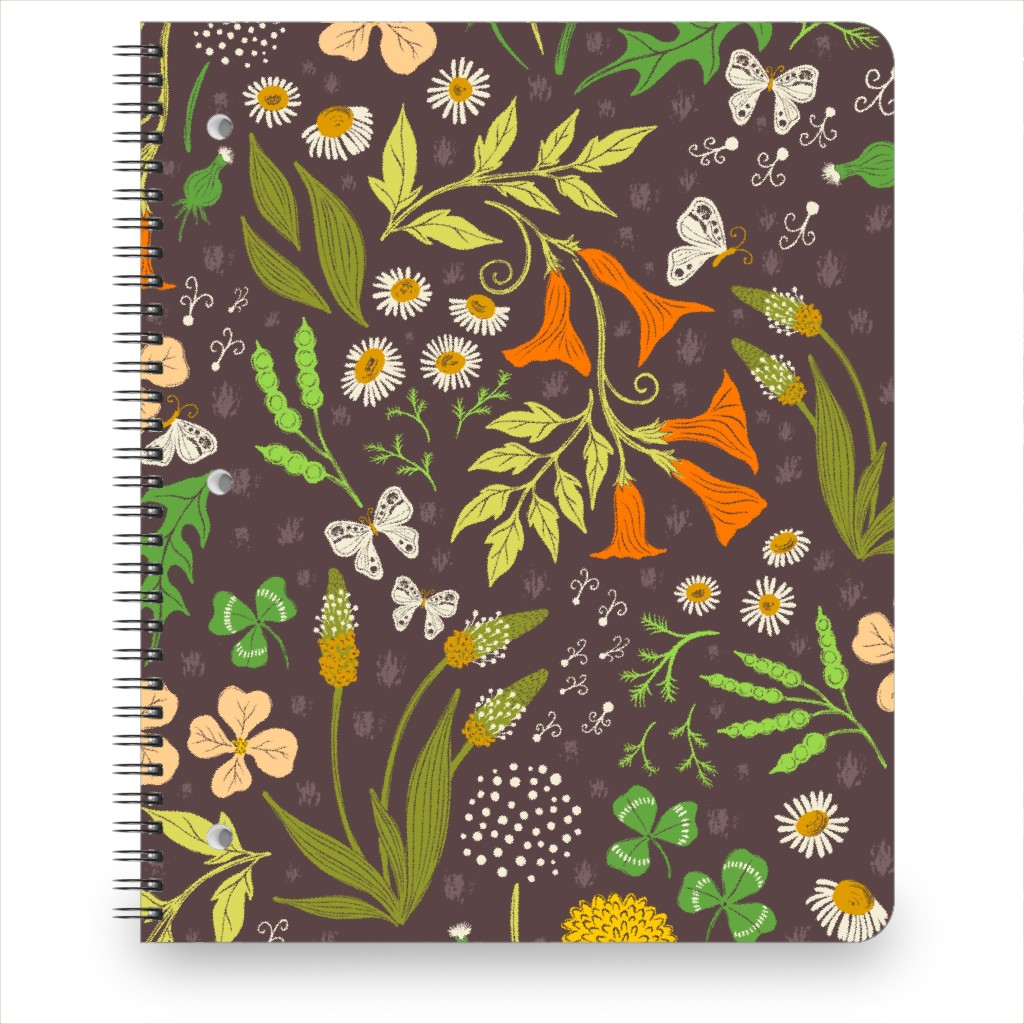 in the Weeds - Multi on Brown Notebook, 8.5x11, Brown, Brown