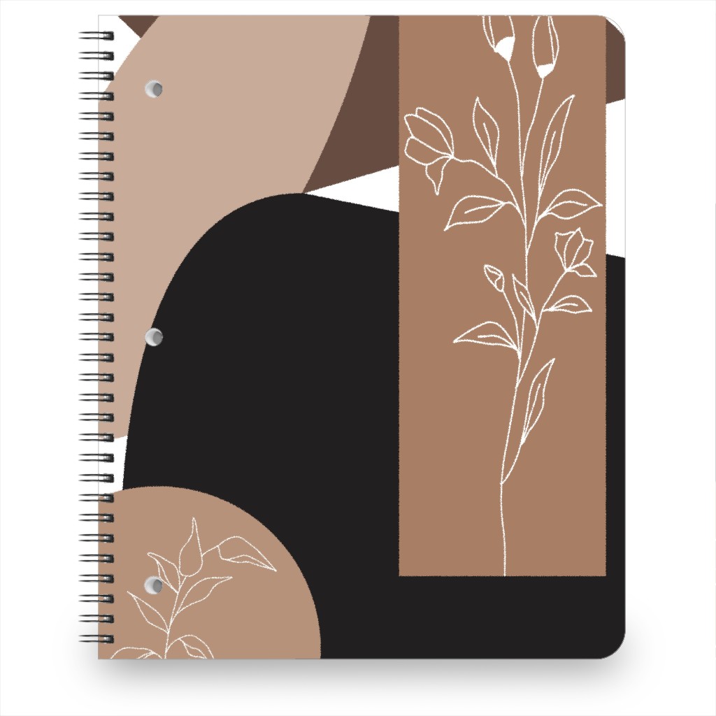Botanical Abstract - Neutral Notebook, 8.5x11, Beige, Pearl