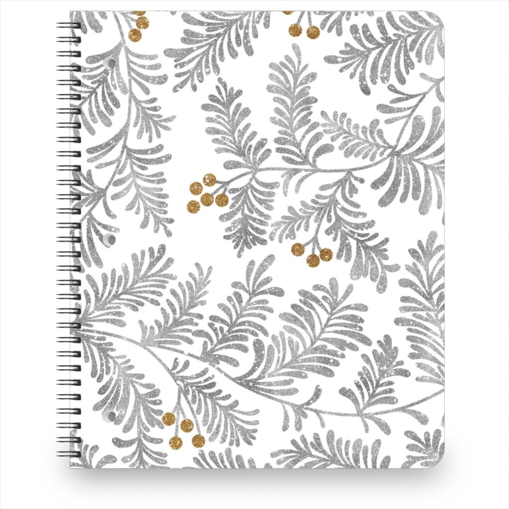 Winter Branches Notebook, 8.5x11, Gray