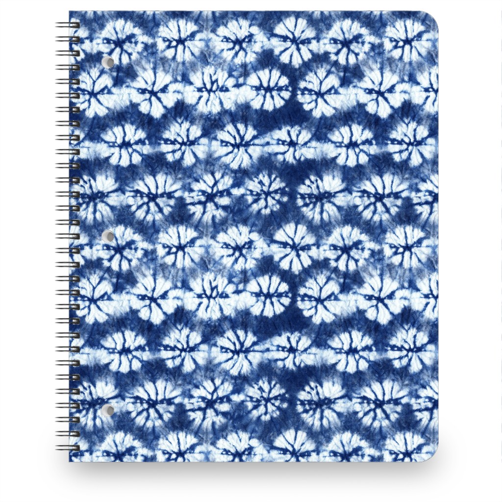 Shibori Pine - Blue Notebook, 8.5x11, Blue, True Blue
