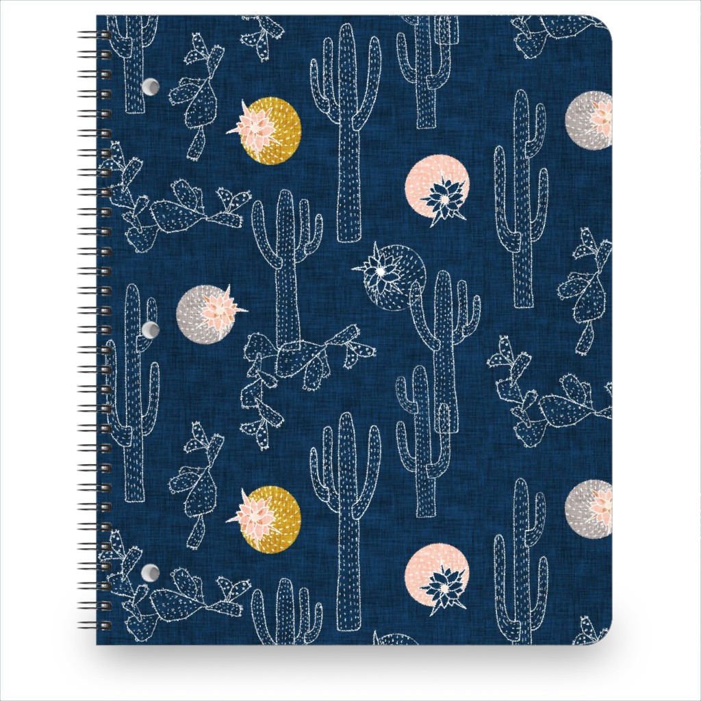 Cactus - Indigo Notebook, 8.5x11, Blue