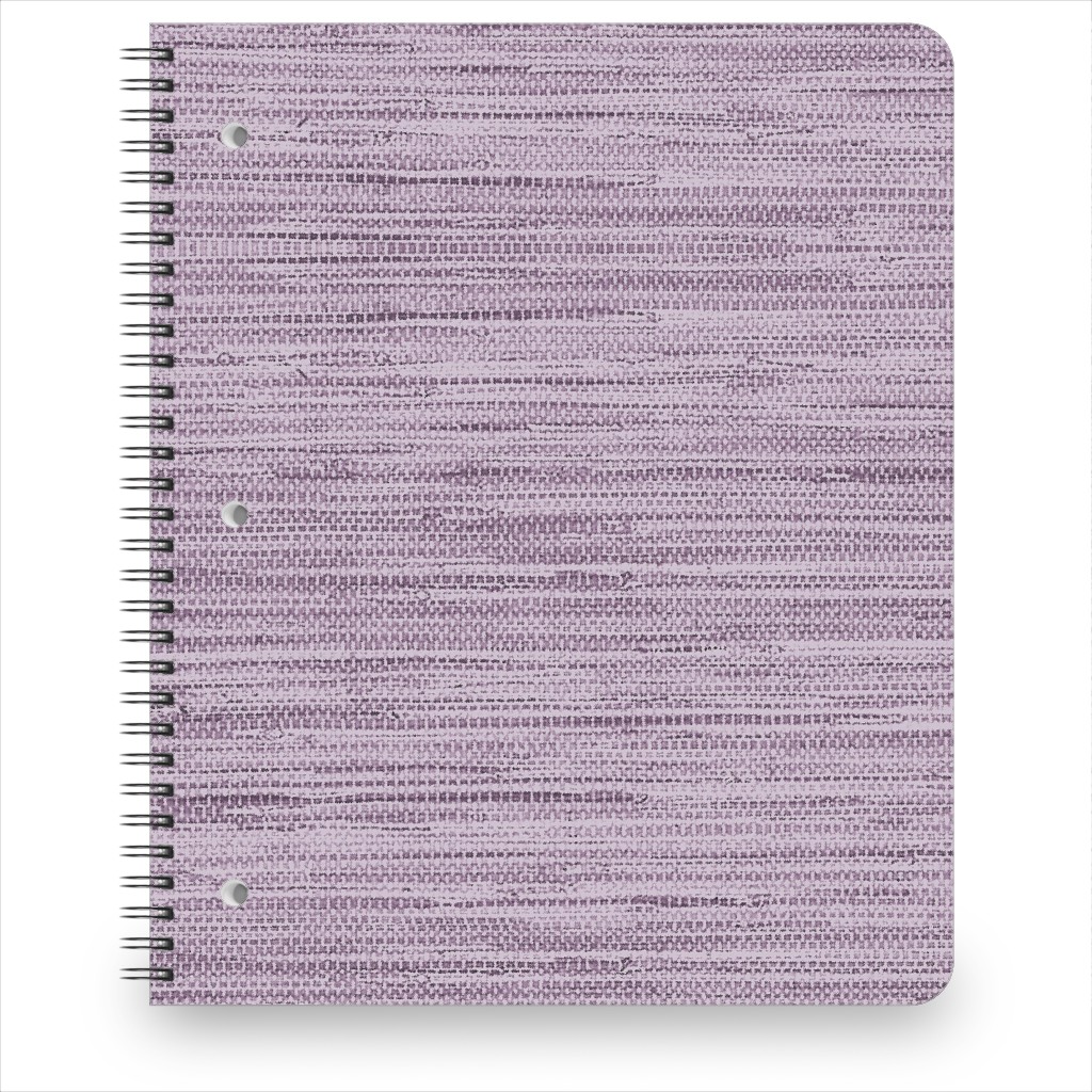 Grasscloth Notebook, 8.5x11, Purple, Clay