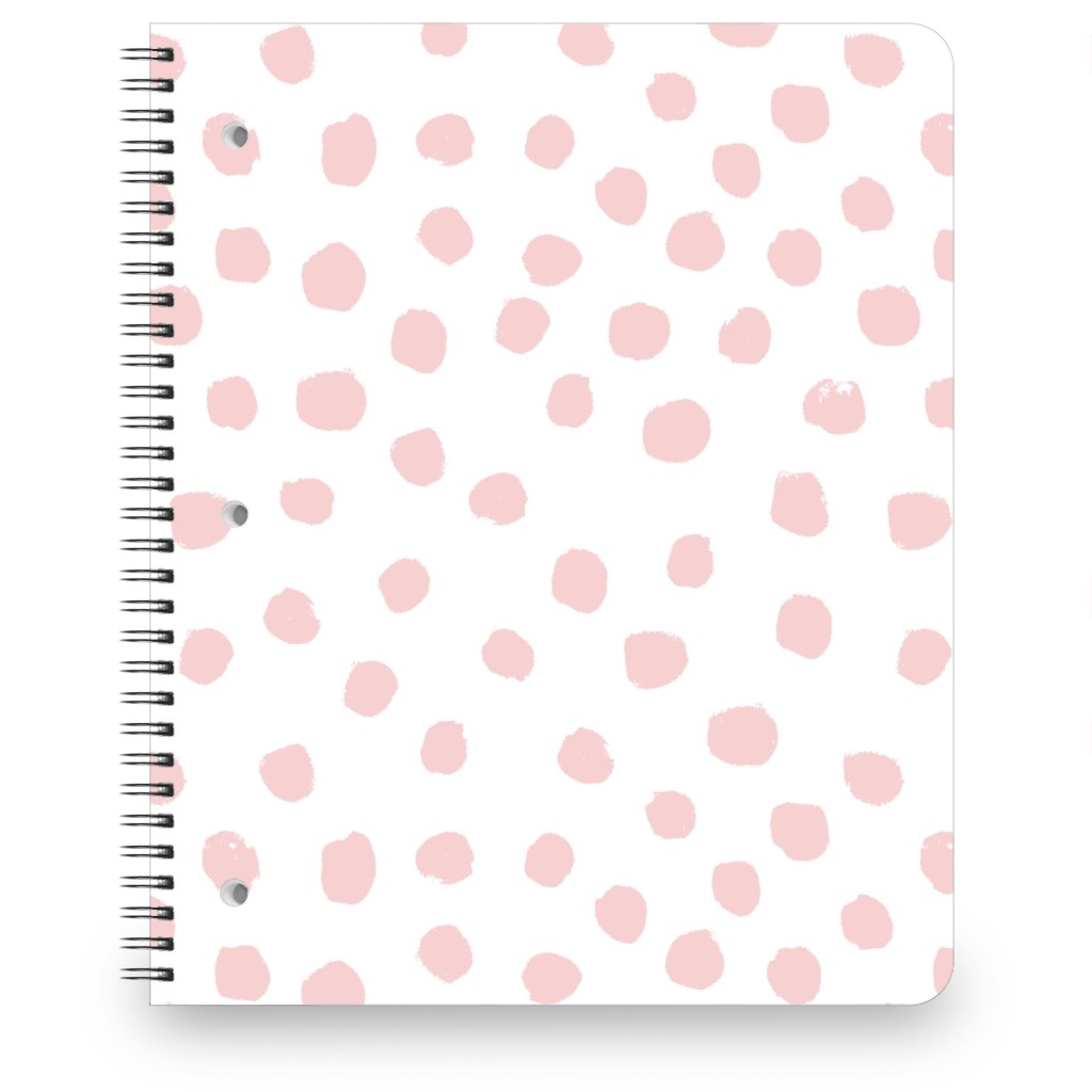 Soft Painted Dots Notebook, 8.5x11, Pink