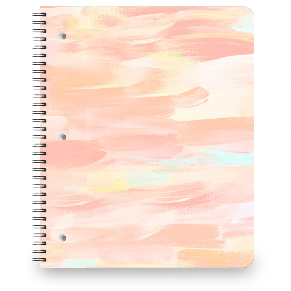 Paint Dabs - Peach Notebook, 8.5x11, Pink, Bright Pink