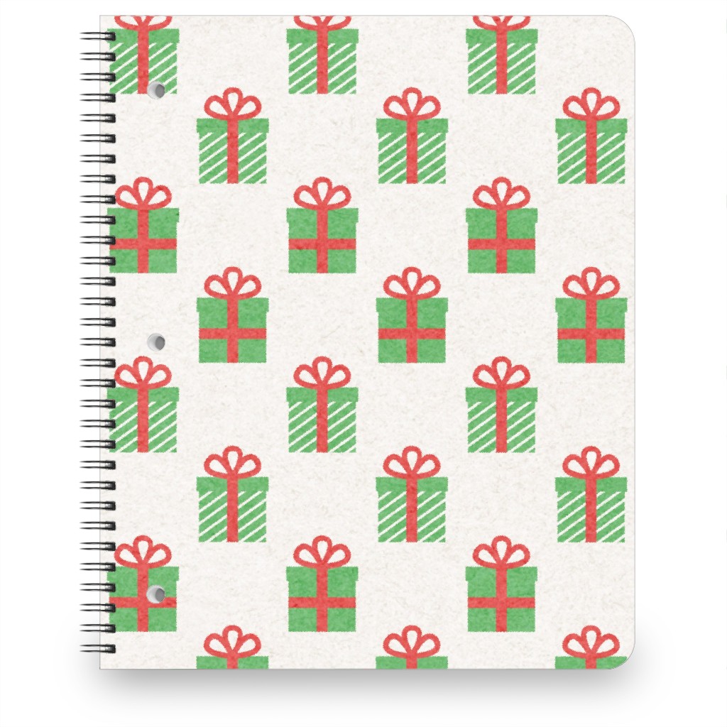 Christmas Presents Notebook, 8.5x11, Multicolor