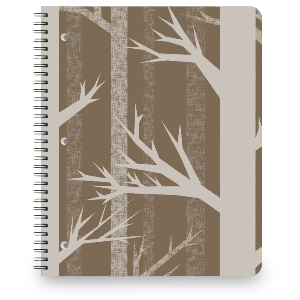Winter Woods - Fawn Notebook, 8.5x11, Brown, Brown