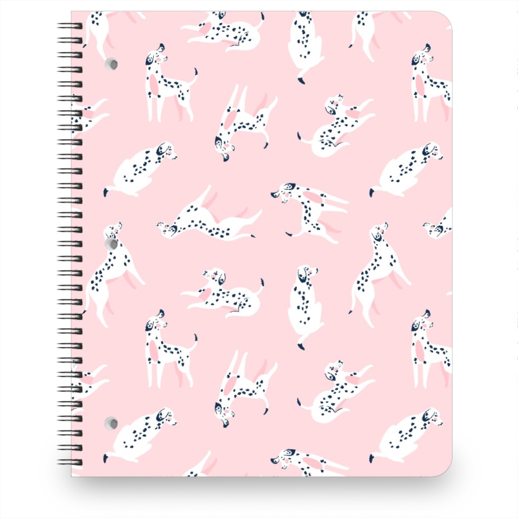 Funny Dalmatian - Pink Notebook, 8.5x11, Pink