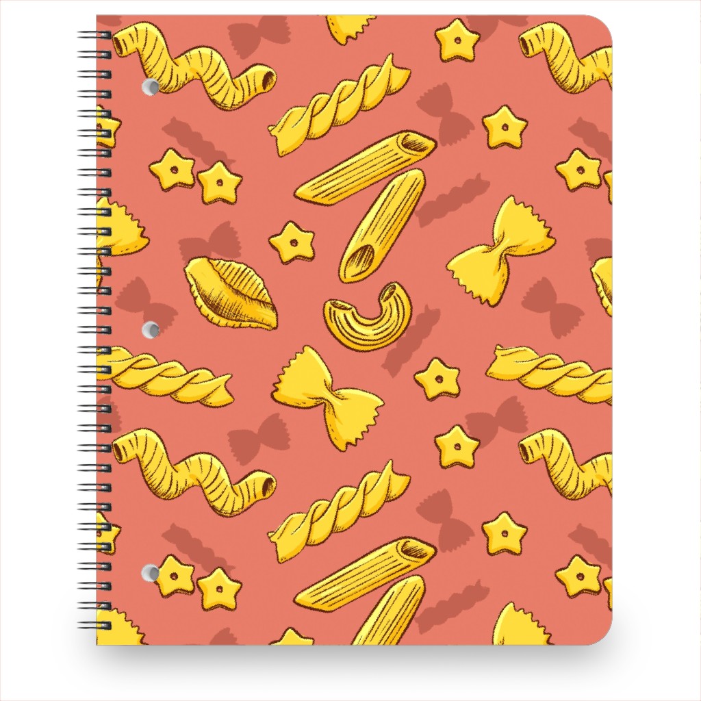 Pasta Notebook, 8.5x11, Orange