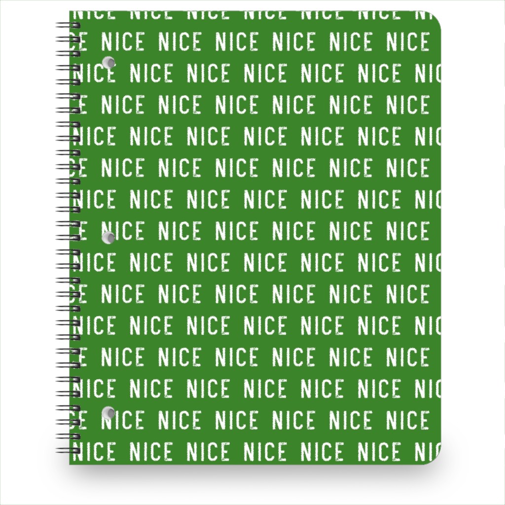 Nice - Green Notebook, 8.5x11, Green