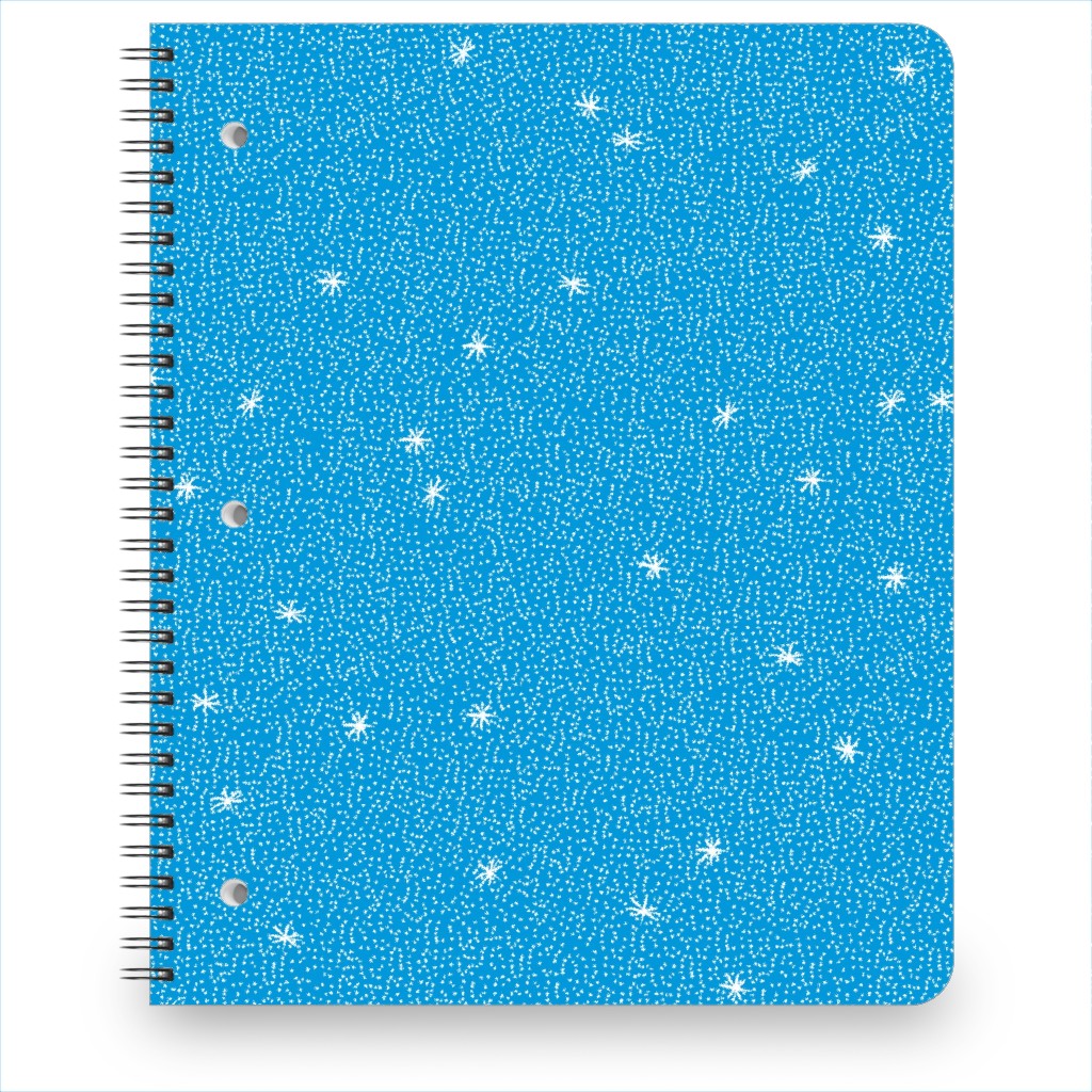 Holiday Hygge Snowflakes Notebook, 8.5x11, Blue, True Blue