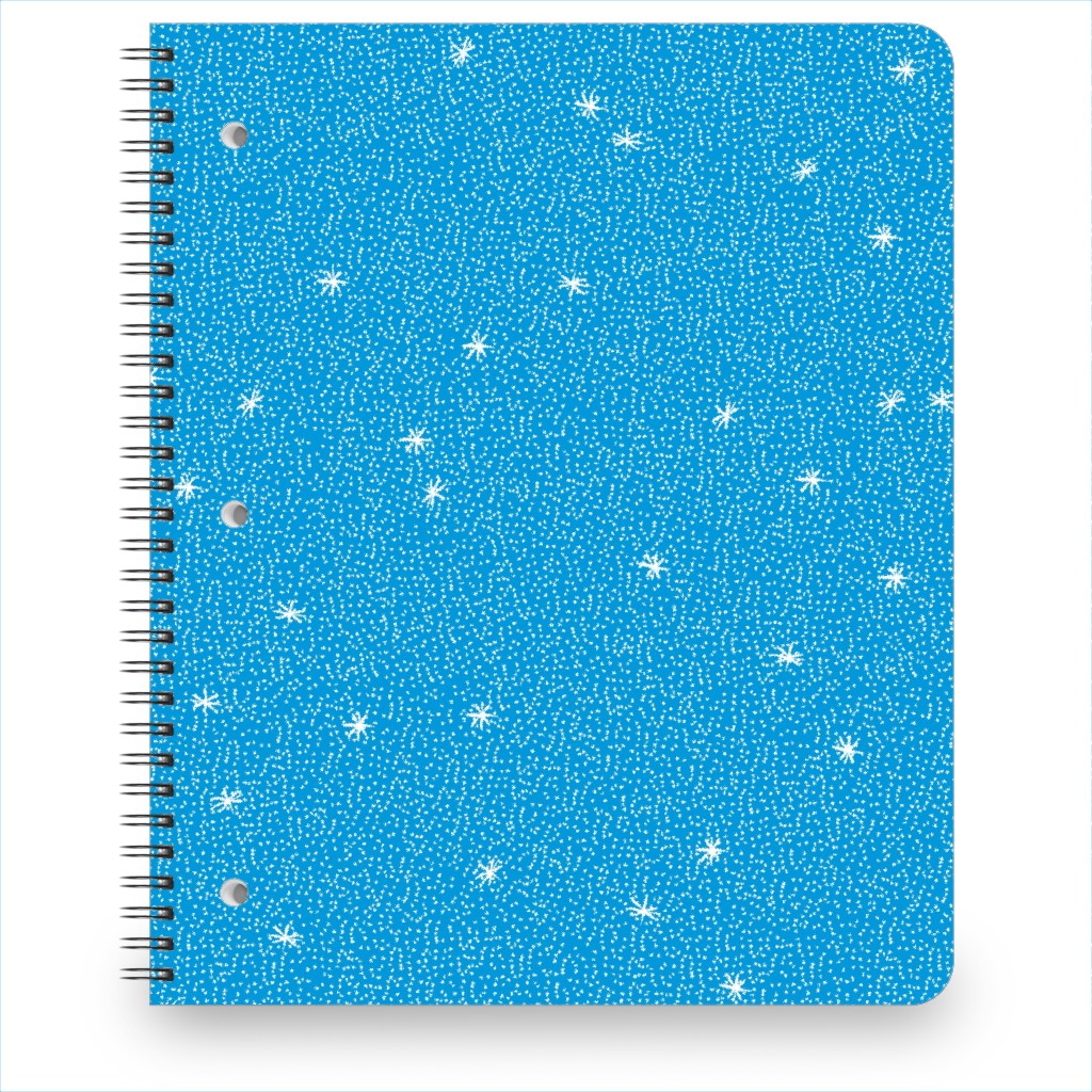 Holiday Hygge Snowflakes Notebook, 8.5x11, Blue