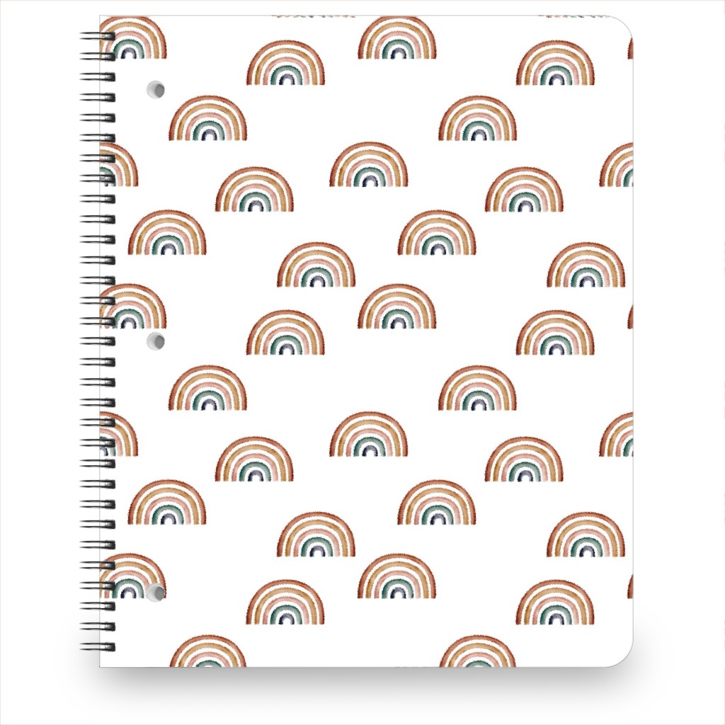 Scattered Rainbows - Multi Notebook, 8.5x11, White, White