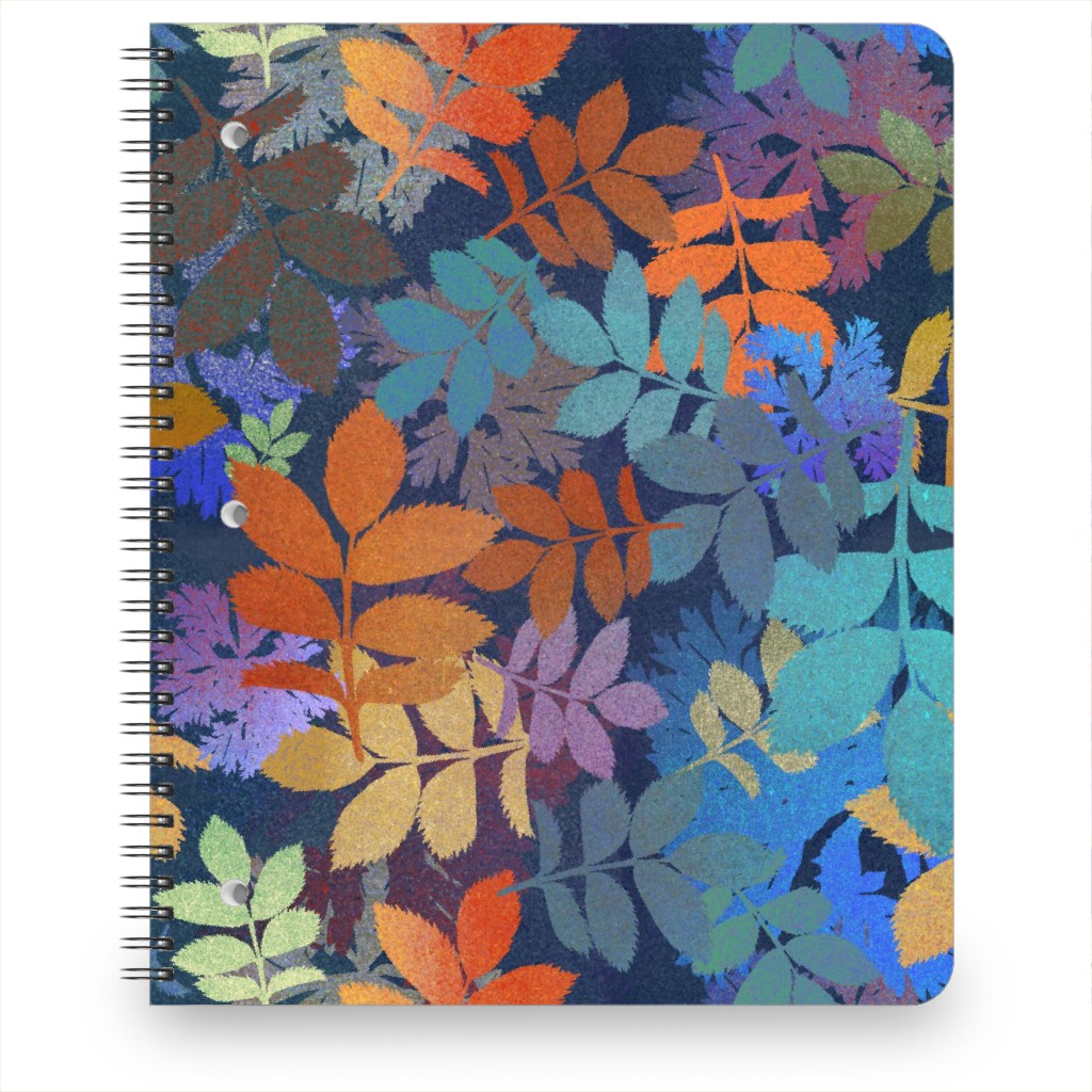 Leaves Falling - Multi Notebook, 8.5x11, Multicolor