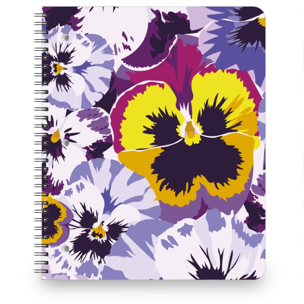 Pansy By Numbers - Purple Notebook | Shutterfly