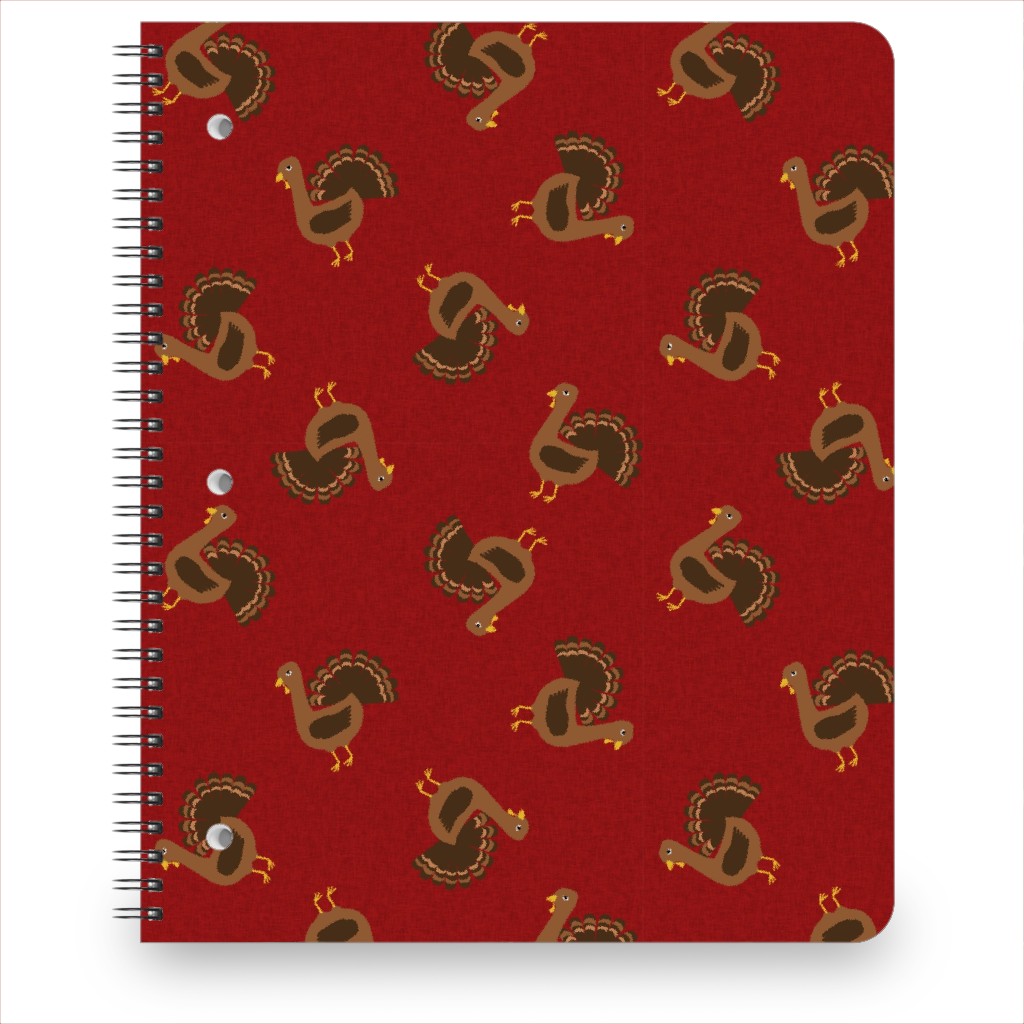 Turkey Toss Notebook, 8.5x11, Red