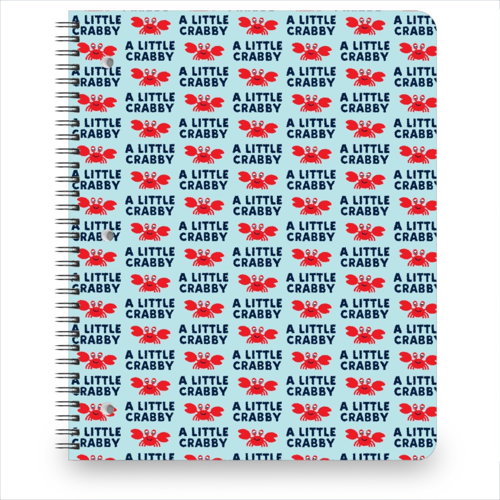 a Little Crabby - Nautical Notebook, 8.5x11, Blue, Oasis