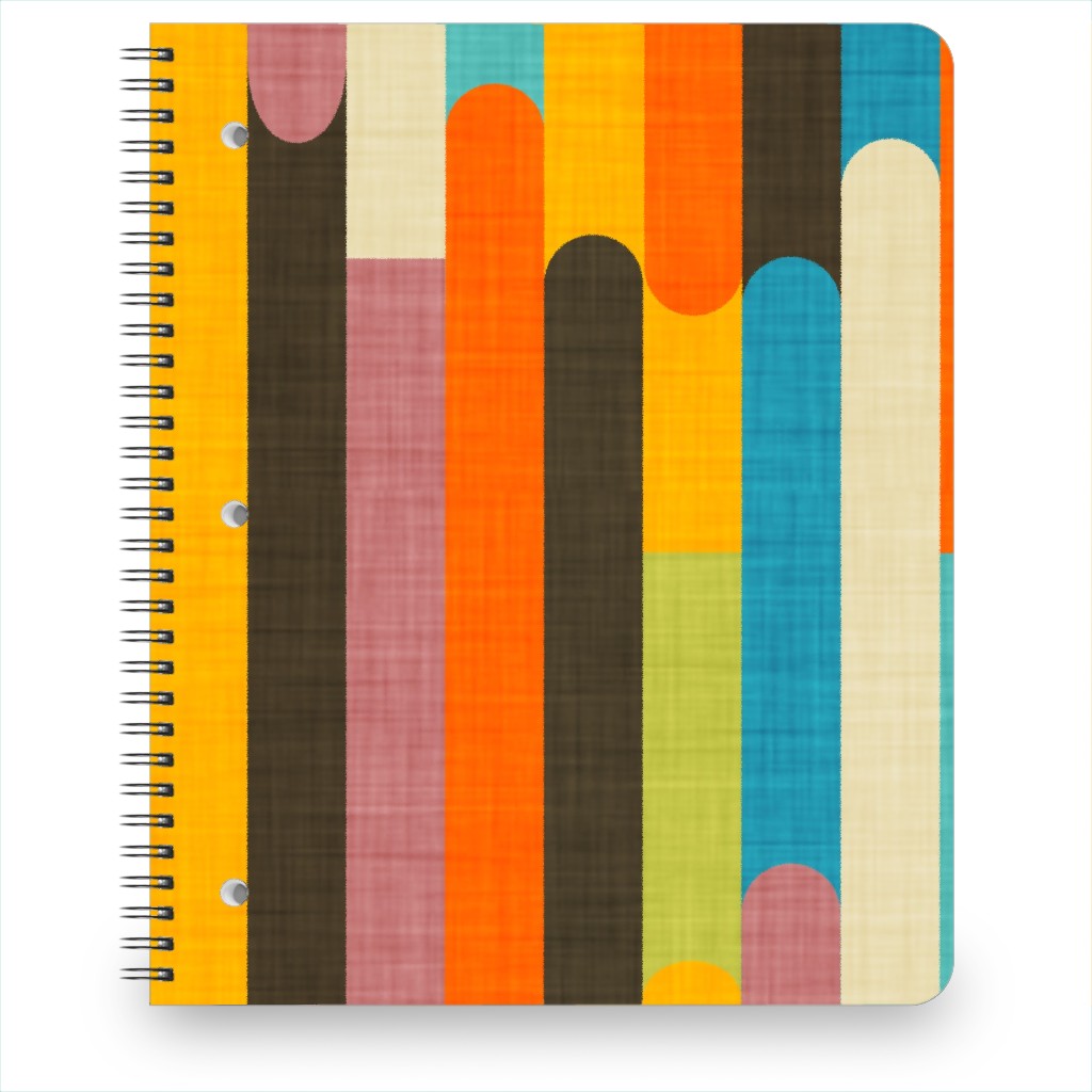 Retro Colorblock Sticks - Multi Notebook, 8.5x11, Multicolor