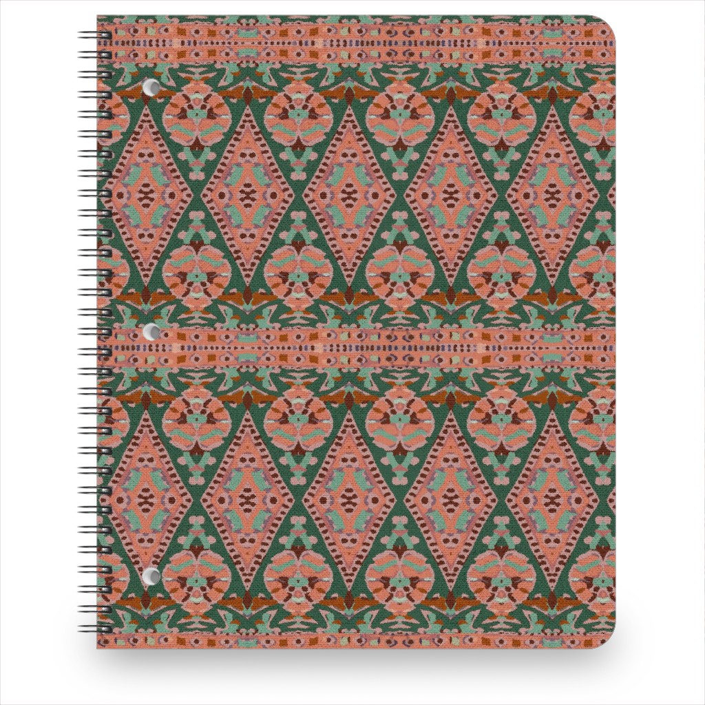 Enchanted Flori - Pink and Green Notebook, 8.5x11, Pink, Bright Pink