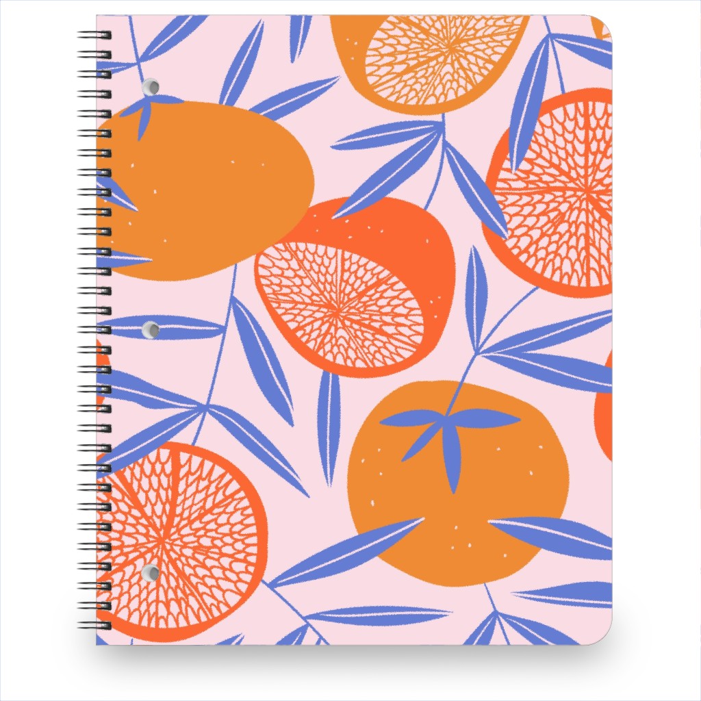 Pop Art Grapefruits - Multi Notebook, 8.5x11, Orange