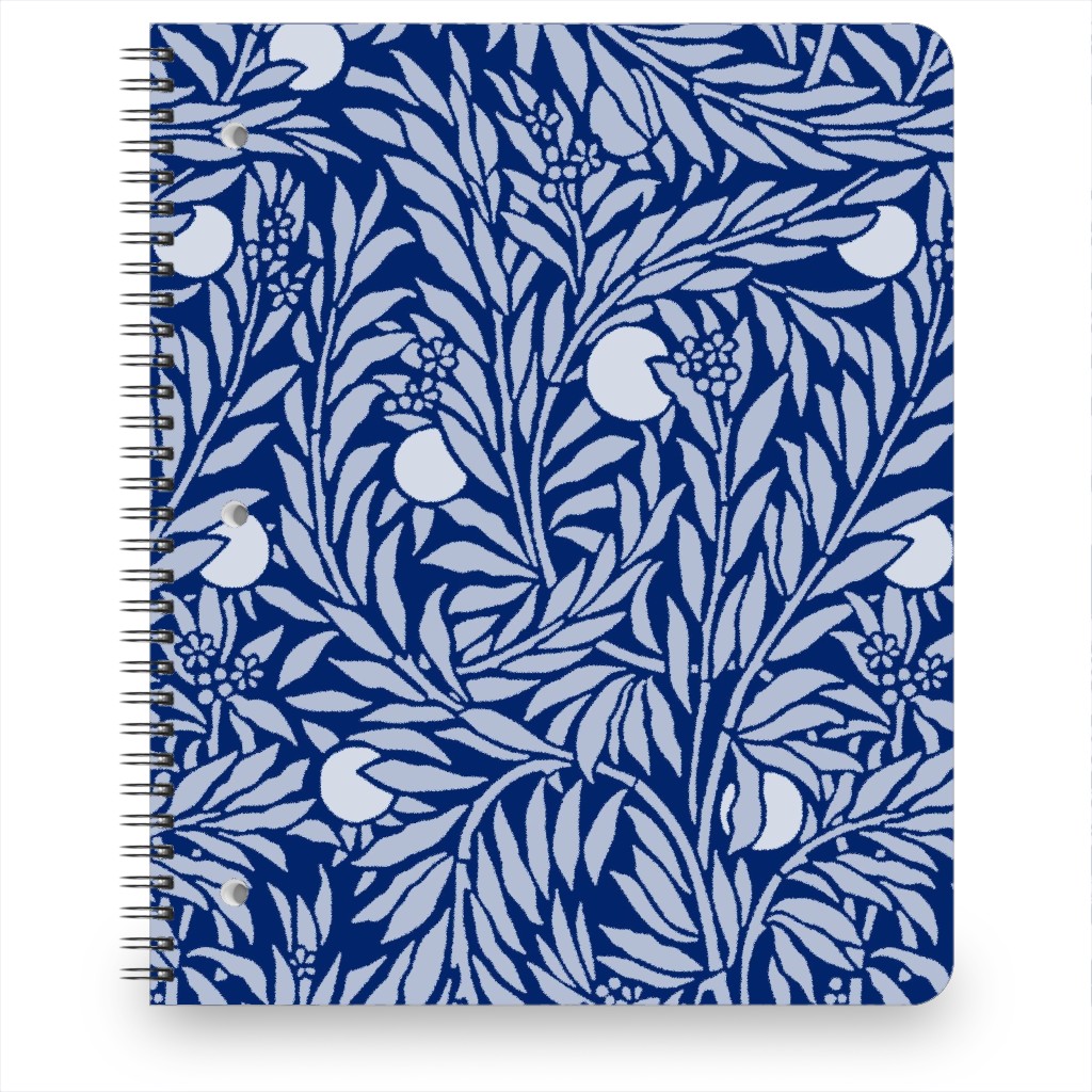 Orange Grove At Night - Blue Notebook, 8.5x11, Blue, True Blue