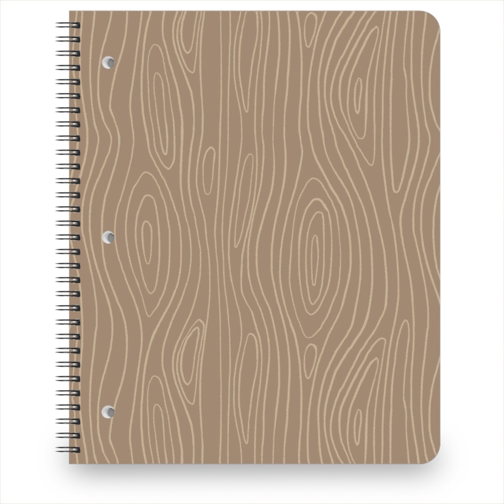 Wood Grain Notebook, 8.5x11, Brown