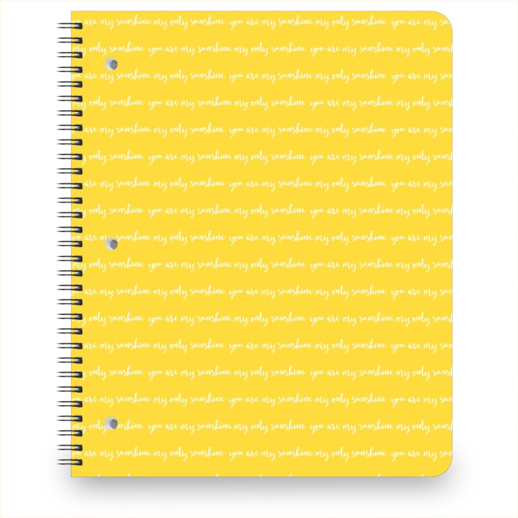 Sunshine - Yellow Notebook, 8.5x11, Yellow