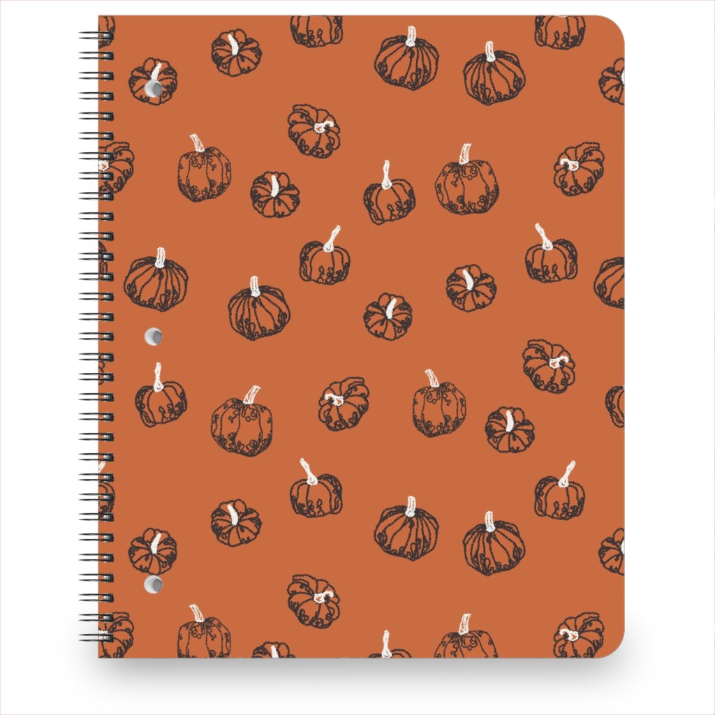 Pumpkins Notebook, 8.5x11, Orange