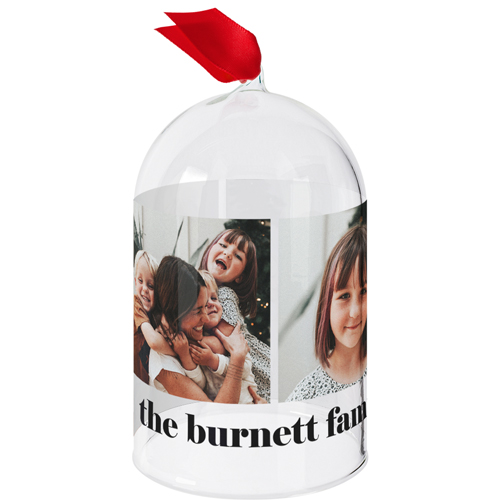 Gallery of Four Glass Cloche Ornament, White, Cloche, white