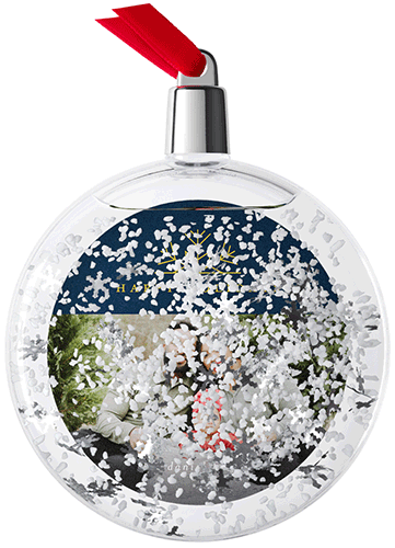 Mod Snowflake Snow Globe Ornament by Shutterfly | Shutterfly