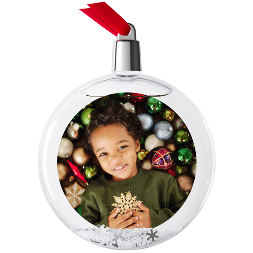 Photo Gallery Snow Globe Ornament, Multicolor, Circle