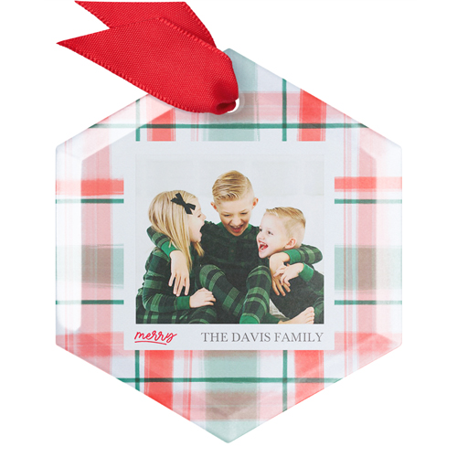Plaid Family Ornaments