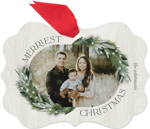 Rustic Garland Metal Ornament, Black, Rectangle Bracket, black