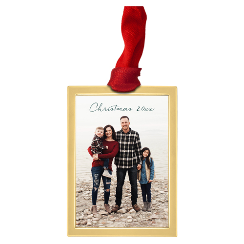 Photo Gallery Luxe Frame Ornament, Gold, Multicolor, Rectangle