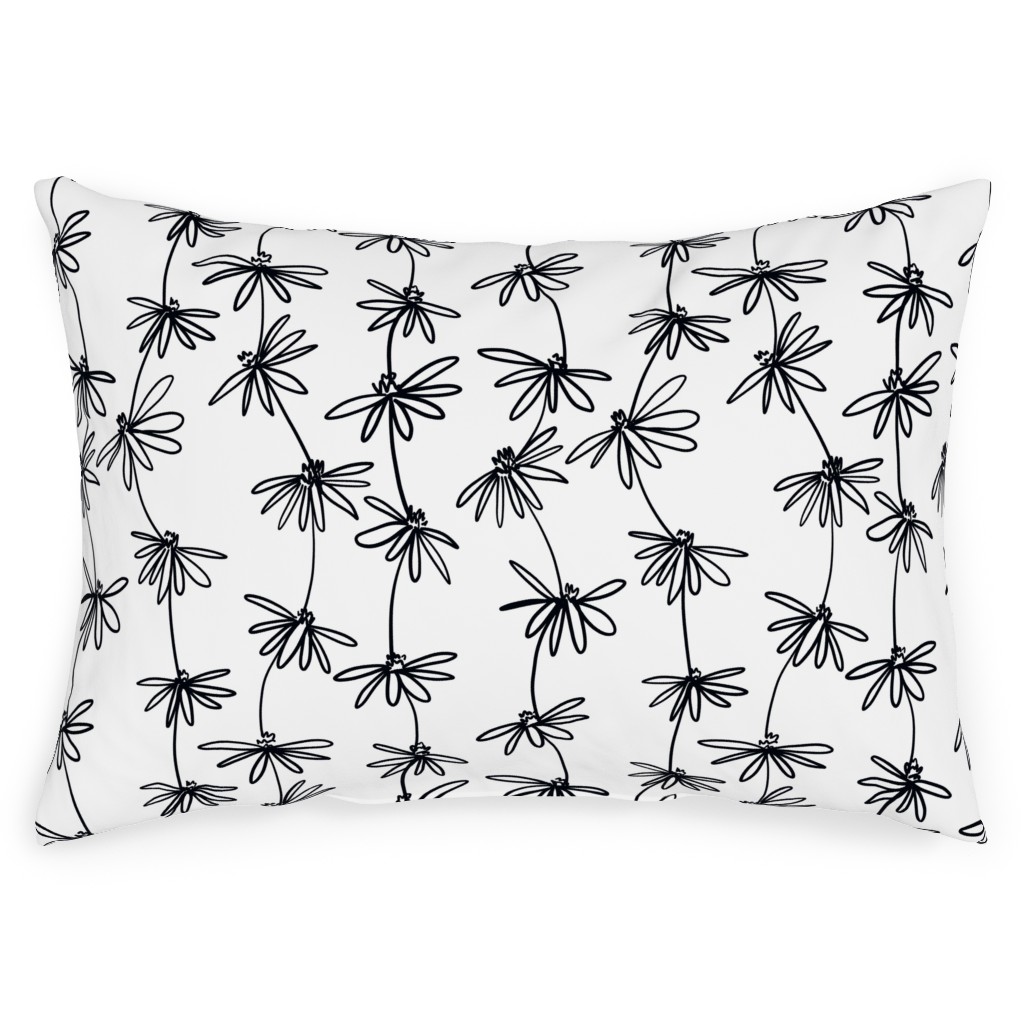 Daisy Chain Black and White Outdoor Pillow Shutterfly