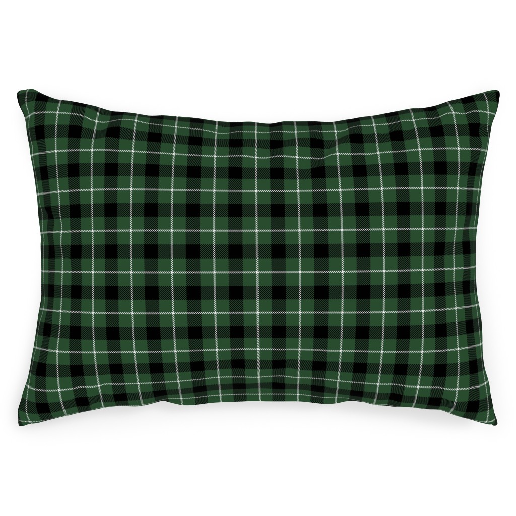 Green & Black Plaid Outdoor Pillow Shutterfly