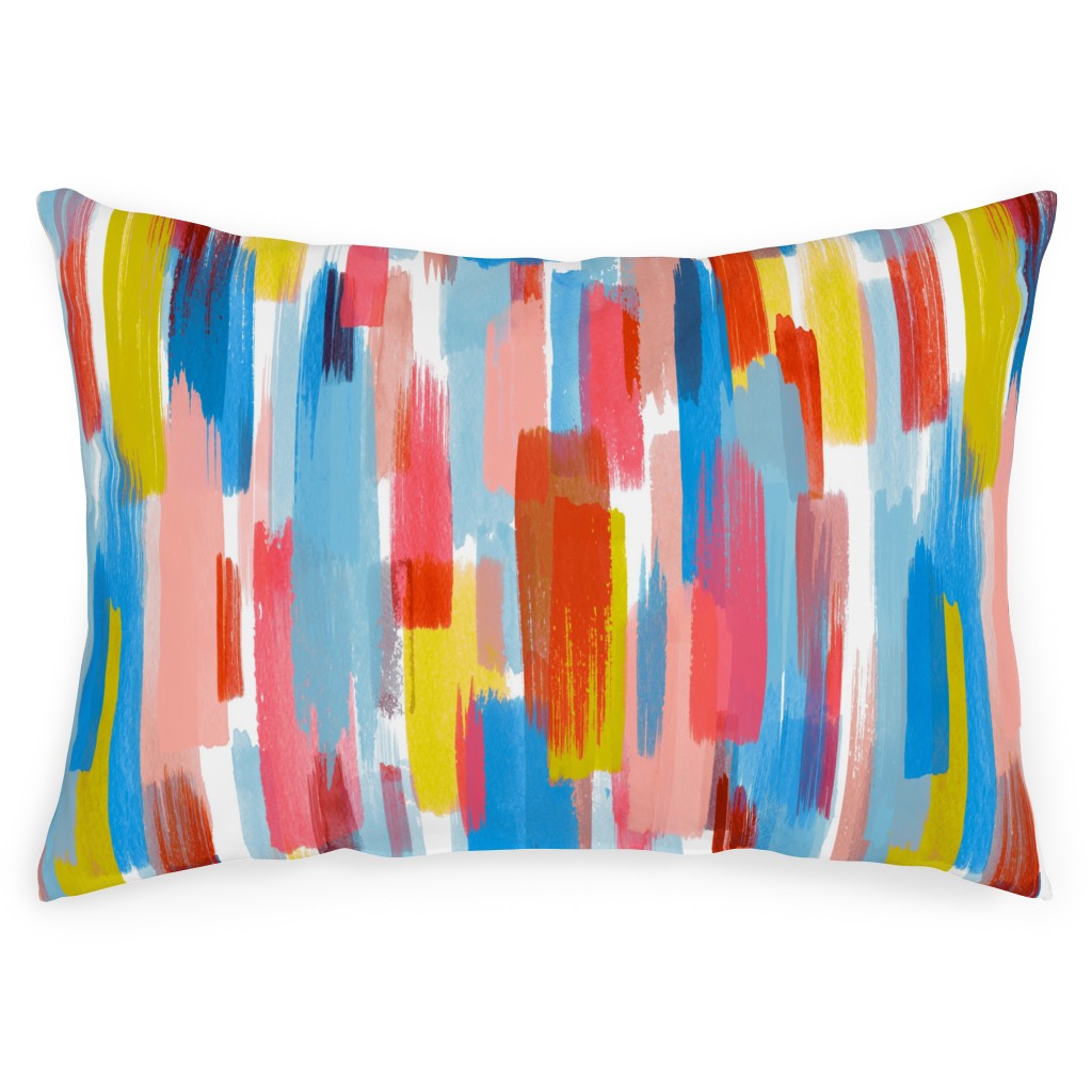 Summer Memories - Multi Outdoor Pillow, 14x20, Double Sided, Multicolor
