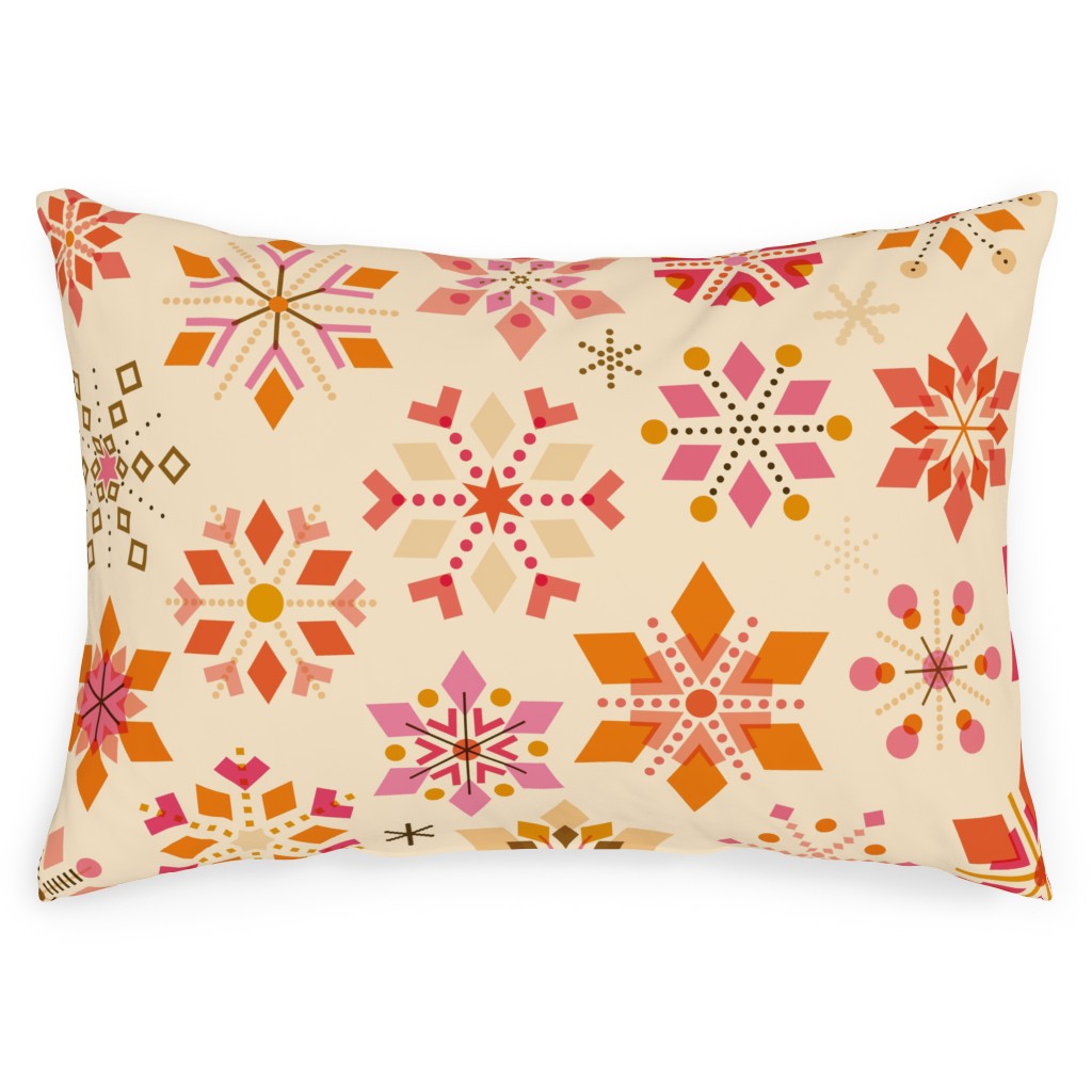 Winter Jewels - Multi Outdoor Pillow, 14x20, Double Sided, Multicolor