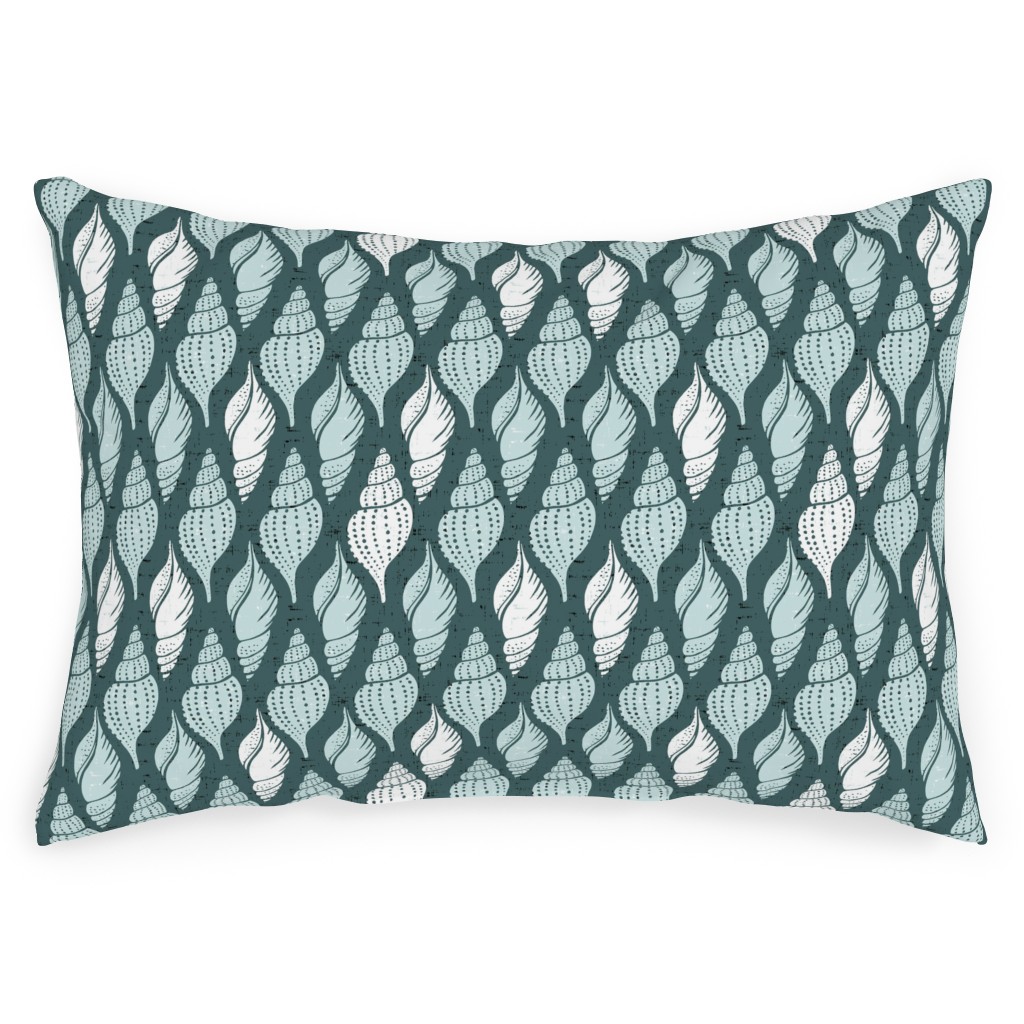 Beachcomber Summer - Mint Outdoor Pillow, 14x20, Double Sided, Blue
