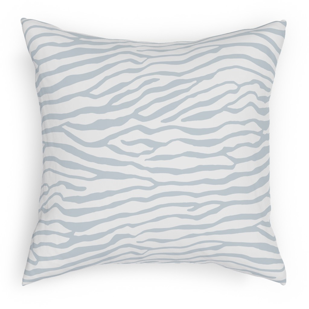 Brackenbury Beach Custom - Blue Outdoor Pillow, 18x18, Double Sided, Gray