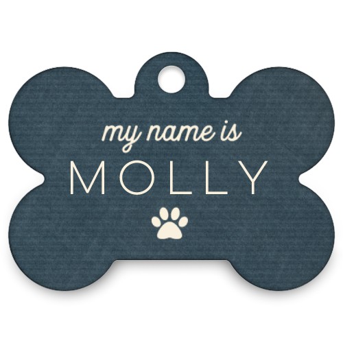 Rustic Chambray Bone Pet Tag Pet Tags Shutterfly